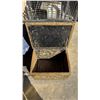 Image 3 : BRASS PLATED WOOD CRATE