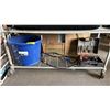 Image 1 : SHELF OF ASSORTED TOOLS INCLUDING; HILTI HAMMER DRILL, POWER FIST PROPANE TORCH KIT, JUMPER