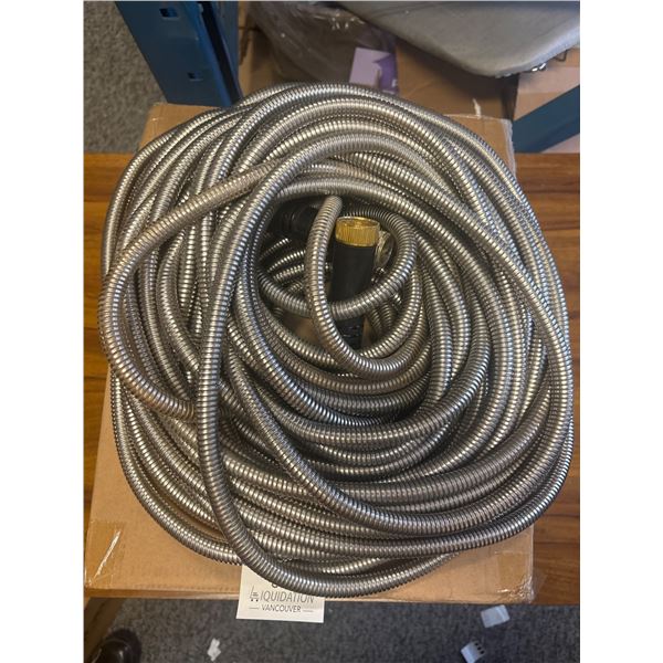 Silver Metal Garden Hose Vevor Brand - used