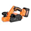Image 2 : VEVOR Orange Cordless Power Planer with 18.5V Battery