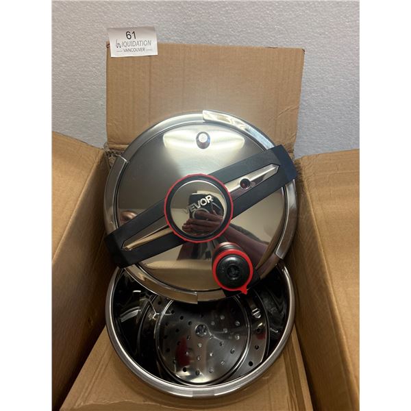 Brand new Pressure Cooker Silver Red Black-7L