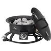 Image 1 : Brand New Black Portable Propane Fire Pit with Lava Rocks