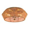 Image 2 : Brand New Cattleya 2-Light Natural Rattan Outdoor Flush Mount Ceiling Light