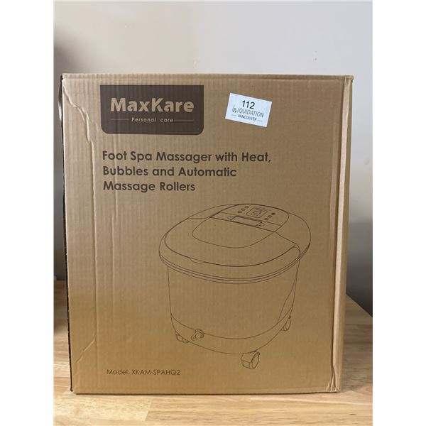 Brand New MaxKare Foot Spa Massager with Heat, Bubbles and Rollers