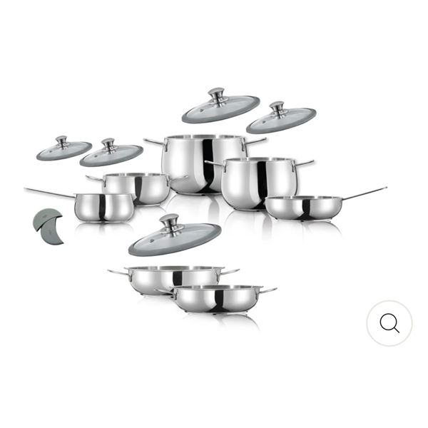 Brand New Stainless Steel Cookware Set of 12 pcs- made in Italy.