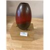 Image 1 : Vase - Red and Brown Glazed Ceramic