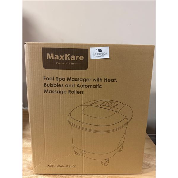 Brand New MaxKare Foot Spa Massager with Heat, Bubbles and Automatic Massage Rollers