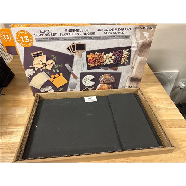 BirdRock Home Slate Serving Board – 2 Boards included only
