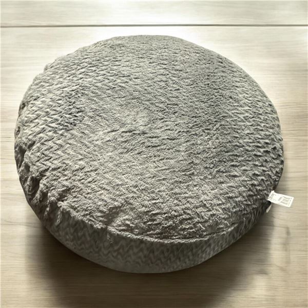 Jumbo Gray Cushion Bean Bag Sofa - Soft and Plush. 50x50x22 inch
