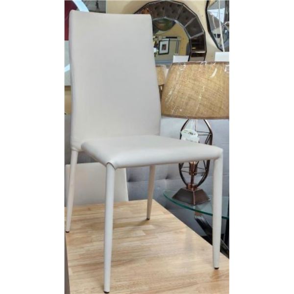 Brand New set of 2 Leo Dining Chair - White Colour 17"L x 21"D/W x 38"H
