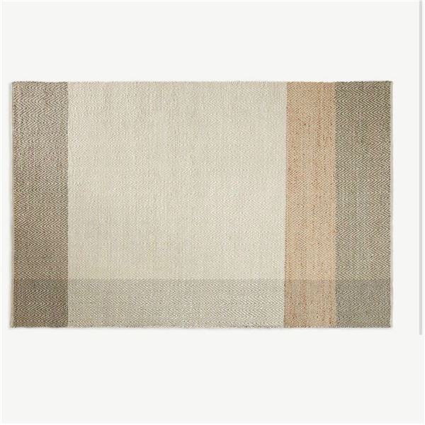 Brand New Luxury Endy Hand-Loomed Jute Rug (9' x 6')