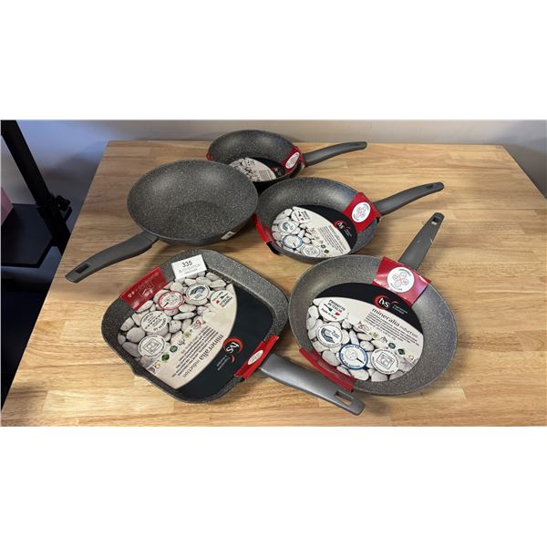 Brand New Frying Pan Set of 5- Made In Italy