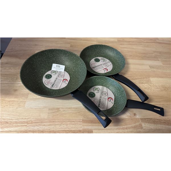 Brand New Frying Pan Set of 3- Made in Italy.