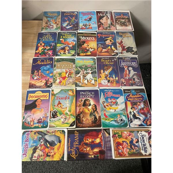 Disney VHS Tapes Collection of 23 pcs