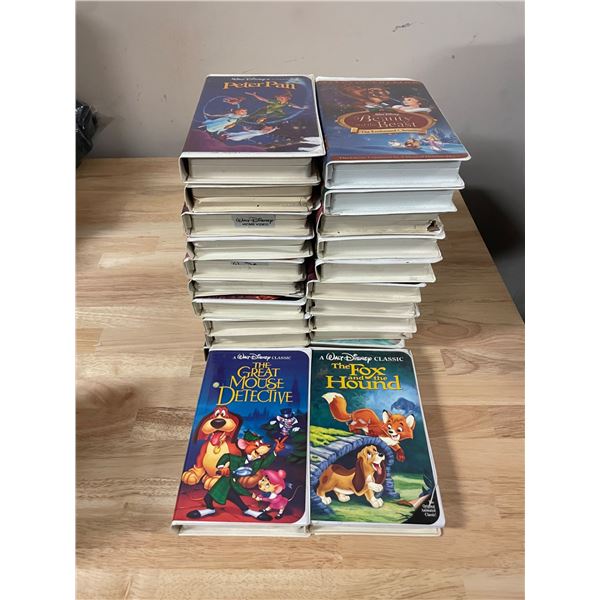 Walt Disney VHS Tapes total 22pcs: Peter Pan, Beauty and the Beast, etc
