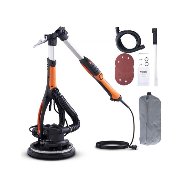 VEVOR 900W Drywall Sander w/ Dust Collection, LED Lights & Telescopic Handle-open box test