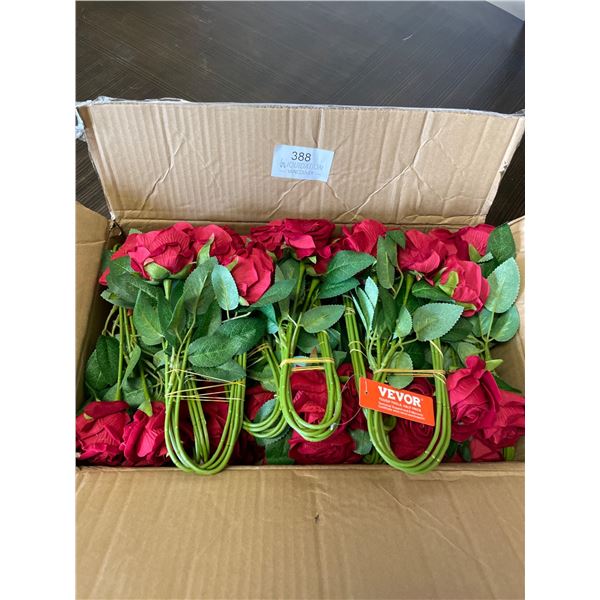 Brand New Artificial Red Roses Bulk, 60 pcs