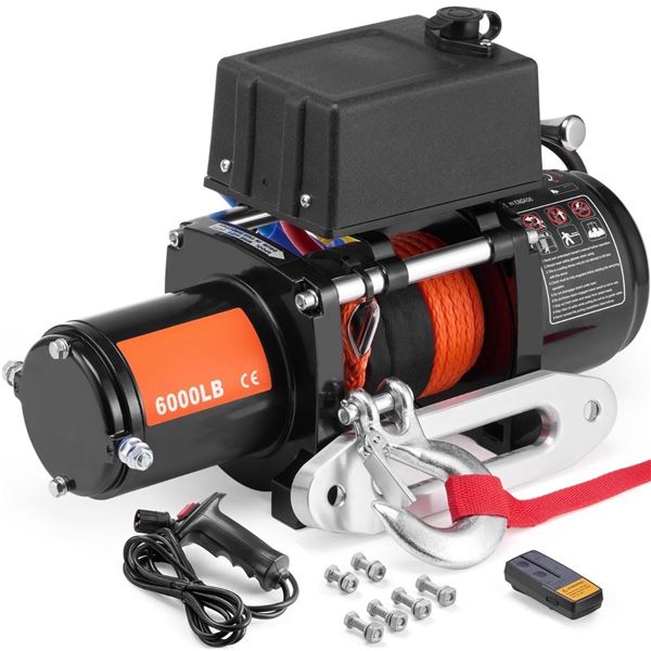 Brand New 6000 lb 12V Electric Winch w/ Steel Cable & Remote
