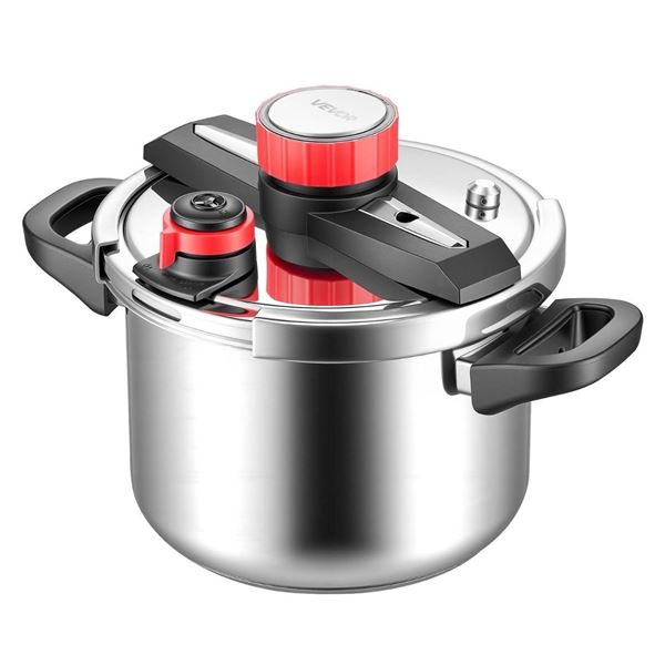 Brand New 6L Stainless Steel Pressure Cooker – 22 cm