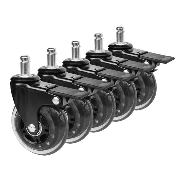 Brand New Office Chair Replacement D3 Caster Wheels with Brake – 5 pcs