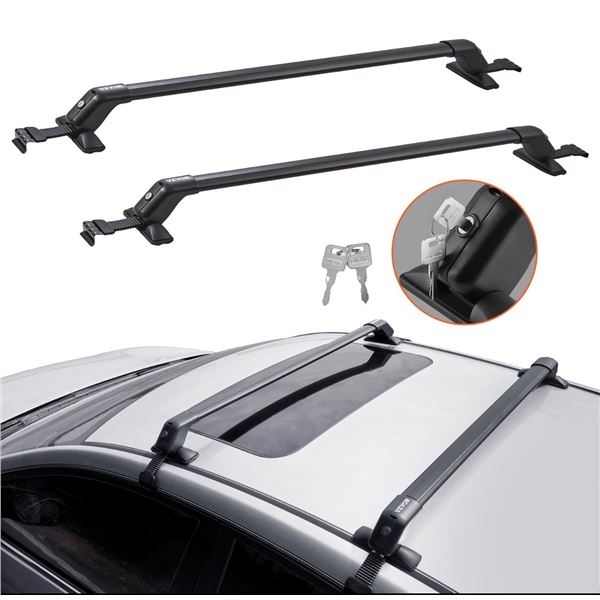 Brand New Universal Roof Rack Cross Bars – Adjustable 165 LB Capacity – Model CT-5
