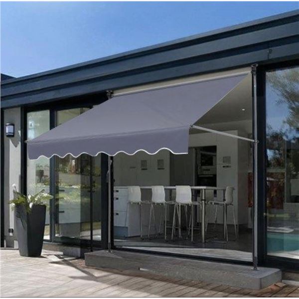 Brand New 11.5’ x 4’ Retractable Patio Awning – Gray | Model SDA350120-S