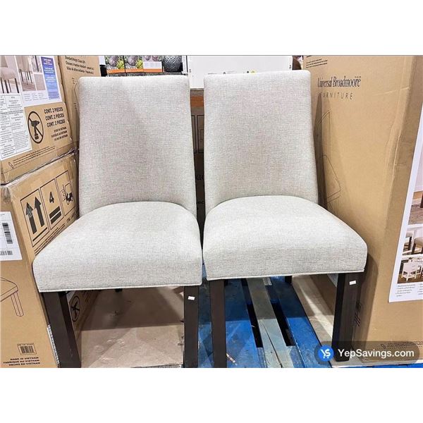 Brand New Universal Broadmoore Standard Height Dining Chairs –  2 Pack | Upholstered