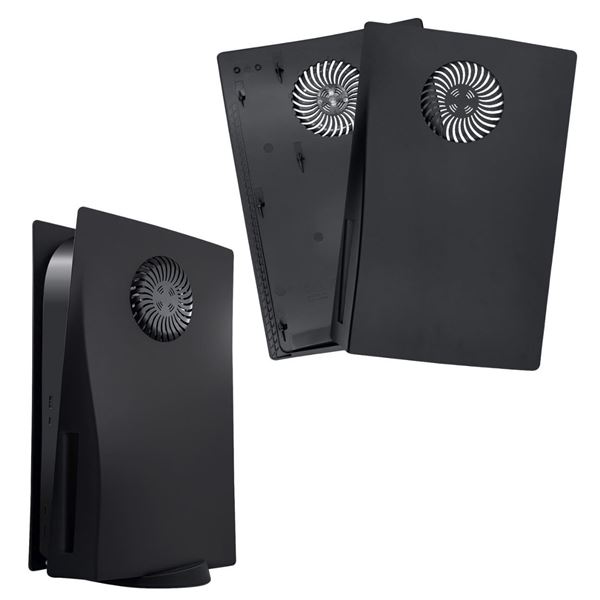 Brand New DOBEWINGDELOU PS5 Disc Edition Faceplate Console Cover – Black with Cooling Vents