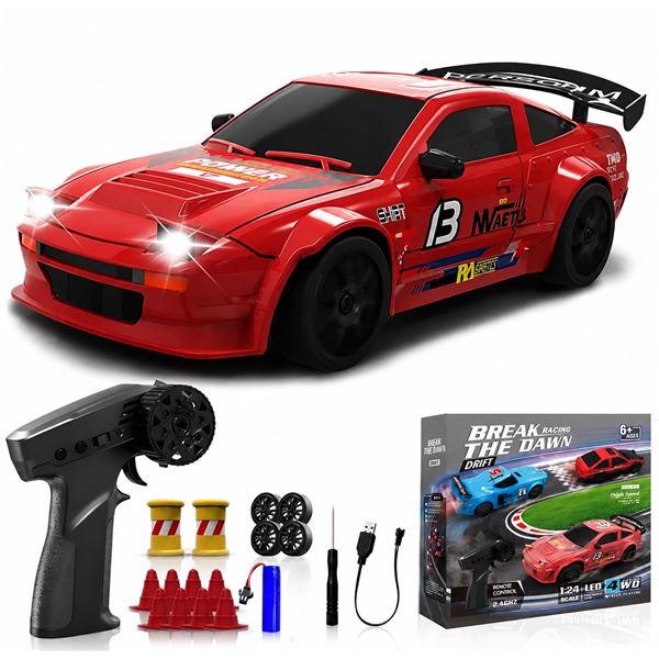 Brand New Break The Dawn Racing Drift 1:24 Scale 4WD RC Drift Car with LED Lights
