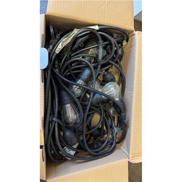 Outdoor Patio String Lights with LED Bulbs – RETURNED SOLD AS IS
