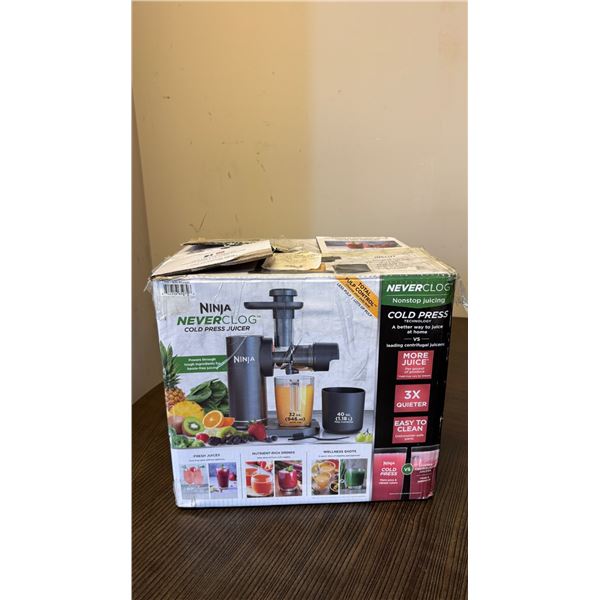 Ninja NeverClog Cold Press Juicer – TESTED RETURNED SOLD AS IS