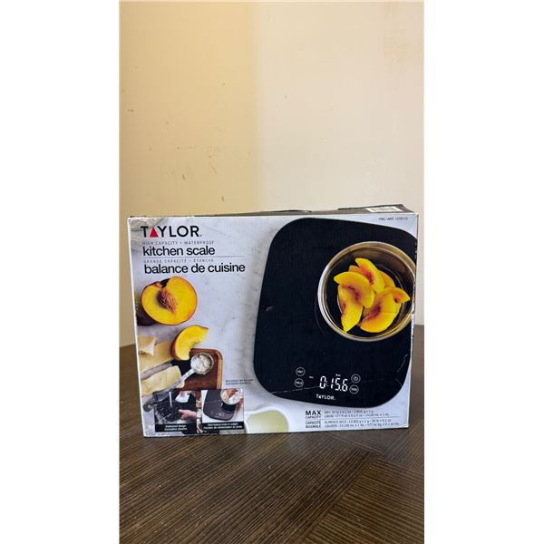 Brand New Taylor Waterproof Digital Kitchen Scale – 30 lb / 13.6 kg Capacity – Bla