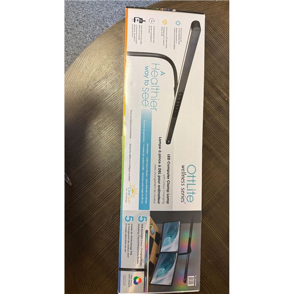 Brand New OttLite Wellness Series LED Computer Clamp Lamp with ClearSun Technology