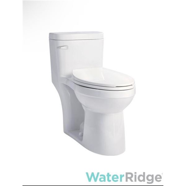 Brand New WaterRidge One-Piece Elongated Toilet – Soft-Close Seat – White