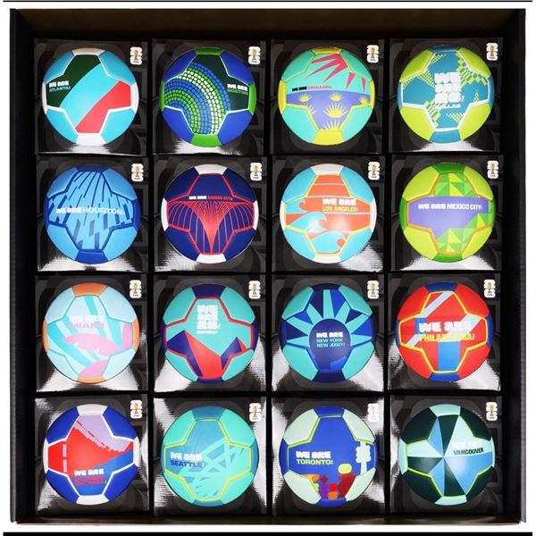 Brand New FIFA World Cup 2026 Host City Mini Soccer Ball Set – 16 Piece – Size 1