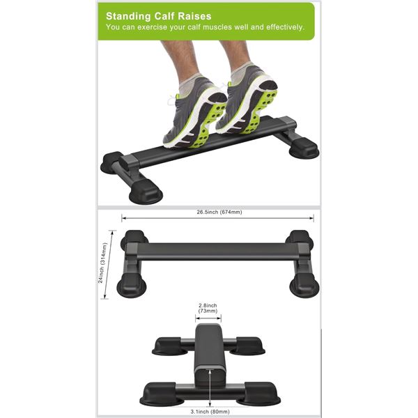Brand New Kipika Heavy Duty Steel Calf Raise Bar | 26.5” x 24” x 3.1” | 2
