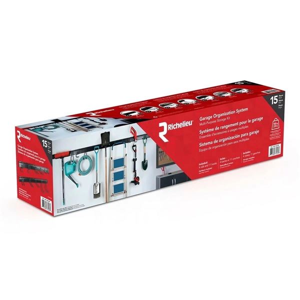 Brand New | Richelieu Garage Organization System | 15-Piece Multi-Purpose Storage Kit | 220 lb Capac