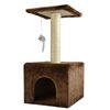 Image 1 : Returned Looks New | Cat Tree with Condo, Scratching Post & Plush Perch | Brown