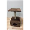 Image 2 : Returned Looks New | Cat Tree with Condo, Scratching Post & Plush Perch | Brown