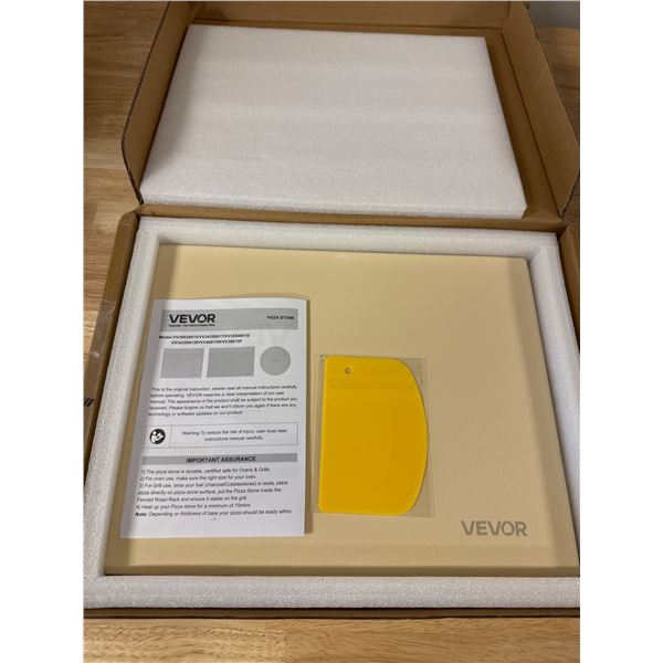 Brand New Pizza Stone (16 × 14 in (406 × 355 mm))with Yellow Dough Scraper