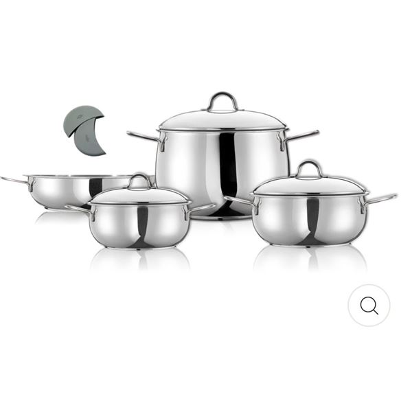Brand New Stainless Steel Cookware Set of 7 pcs- made in Italy.