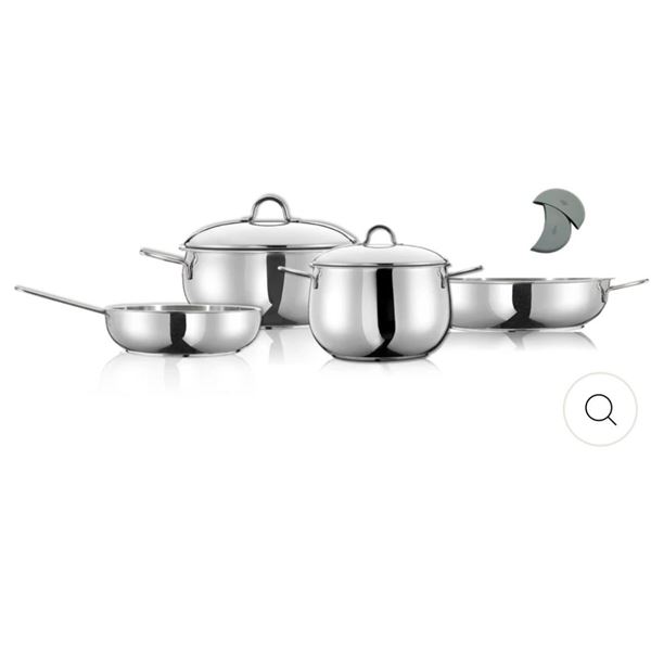 Brand New Stainless Steel Cookware Set of 6 pcs- made in Italy.