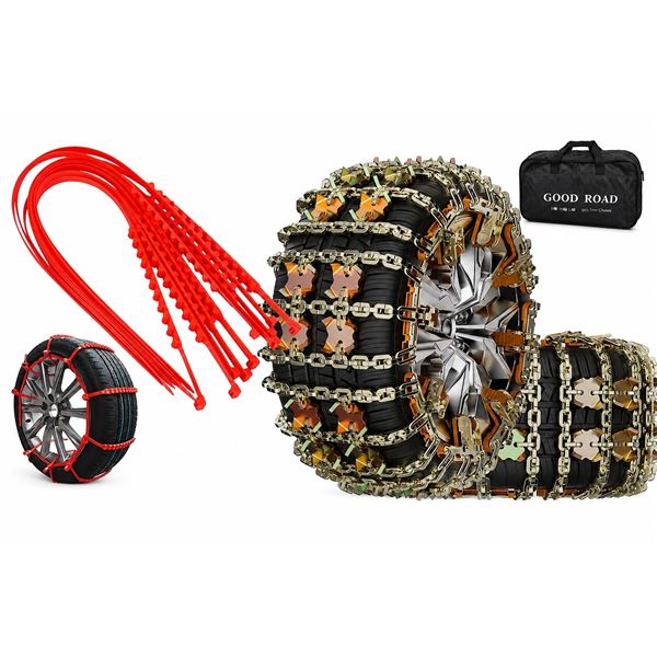 Brand new Winter Tire Traction Kit – Metal Snow Chains + Emergency Traction Straps