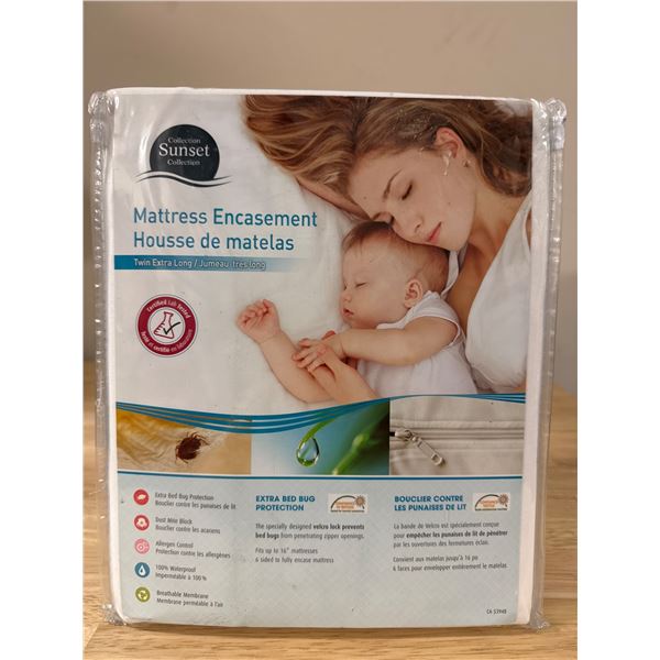 Brand New Sunset Collection Mattress Encasement Twin Extra Long