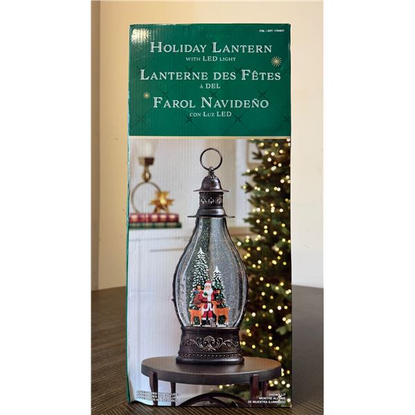 Brand New Holiday Lantern with LED Light – Santa Christmas Decorative Lantern
