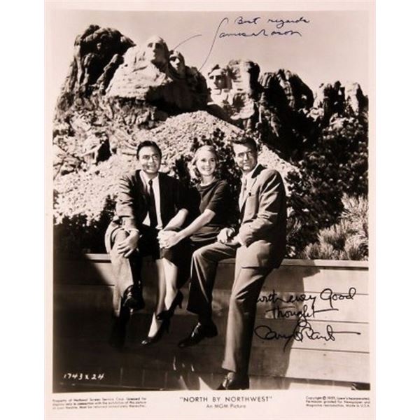 North By Northwest Cary Grant and James Mason signed portrait photo