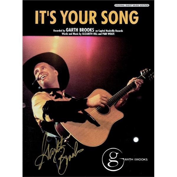 Garth Brooks signed sheet music