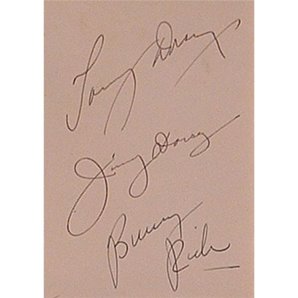 Tommy Dorsey Orchestra band signature slip
