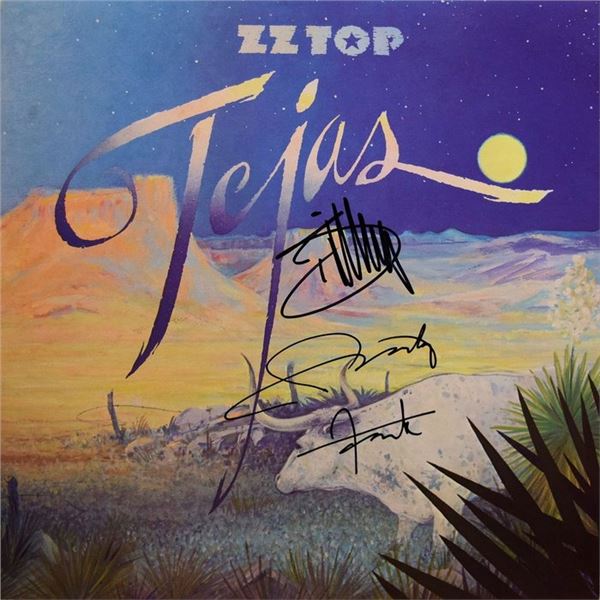 ZZ Top signed Tejas album