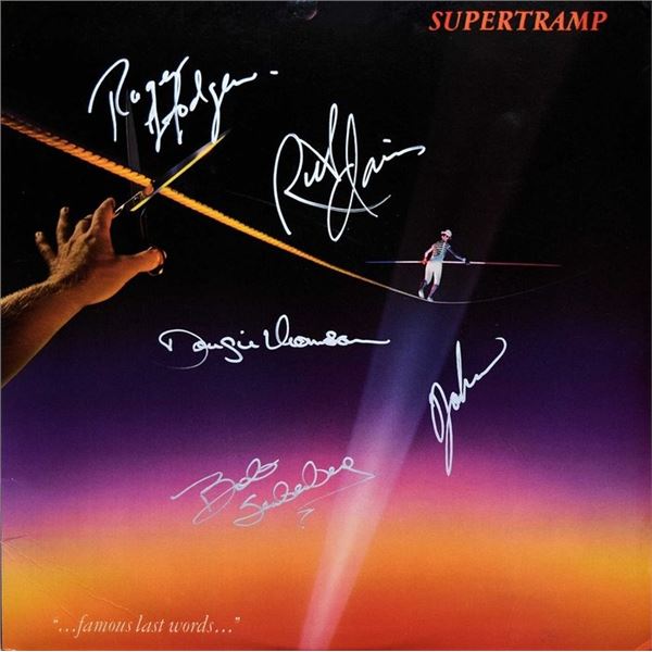 Supertramp signed Famous Last Words  album